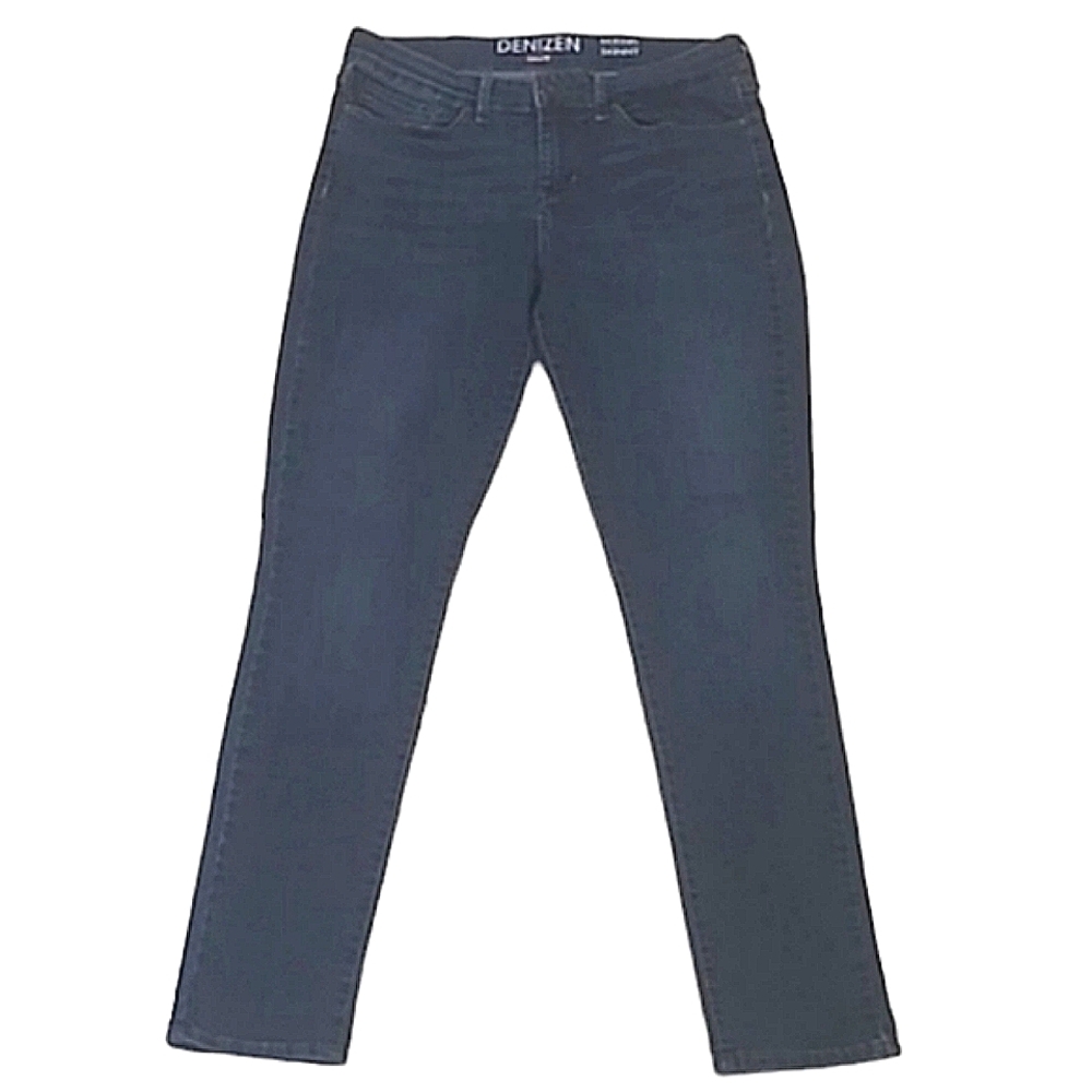 Levi's Denizen Modern Skinny Ankle Jeans Dark Wash Mid Waist Rise Crop Denim